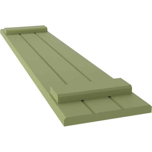 Ekena Millwork Americraft 3-Board (2 Batten) Exterior Real Wood Joined Board-n-Batten Shutters, ARW101BB311X82MGH, PR - ARW101BB311X82MGH