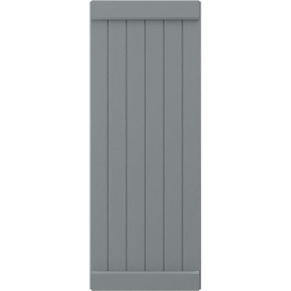 Ekena Millwork Americraft 6-Board Exterior Wood Joined Board-n-Batten Shutters w/ End Batten, ARW103BB621X47CHH, PR - ARW103BB621X47CHH