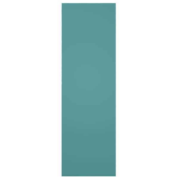 Ekena Millwork True Fit PVC Single Panel Chevron Modern Style Fixed Mount Shutters, Pure Turquoise, 12W x 58H, PR - TFP001CV12X058PT