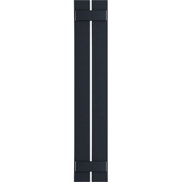 Ekena Millwork True Fit PVC Two Board Spaced Board-n-Batten Shutters, Starless Night Blue, 11 1/4W x 44H, PR - TFP101SBF11X044OB