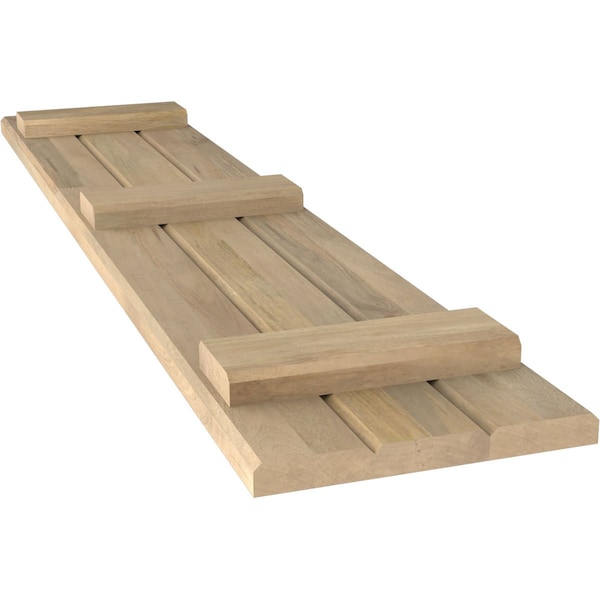 Ekena Millwork Americraft 3-Board (3 Batten) Exterior Real Wood Joined Board-n-Batten Shutters, ARW401BB311X37UNH, PR - ARW401BB311X37UNH