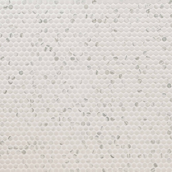 Msi Carrara Pennyround 11.73 In. X 12.2 In. Matte Porcelain Mosaic Floor And Wall Tile, 15PK - ZOR-MD-0405