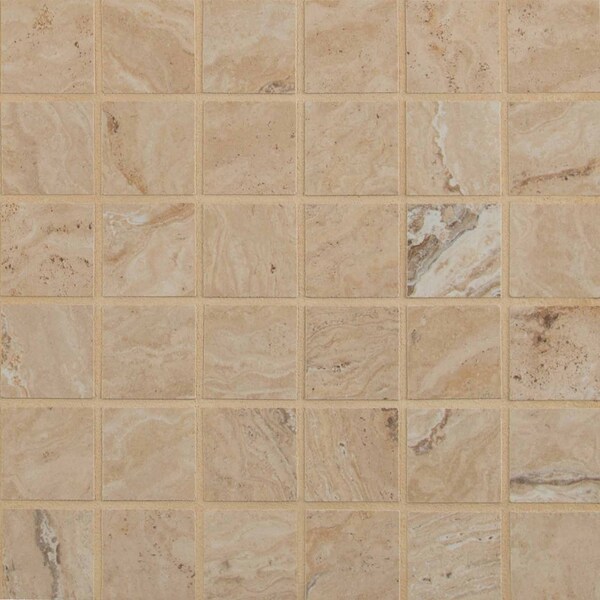 Msi Veneto Sand 12 In. X 12 In. Porcelain Mesh-Mounted Mosaic Tile, 8PK - ZOR-PT-0174