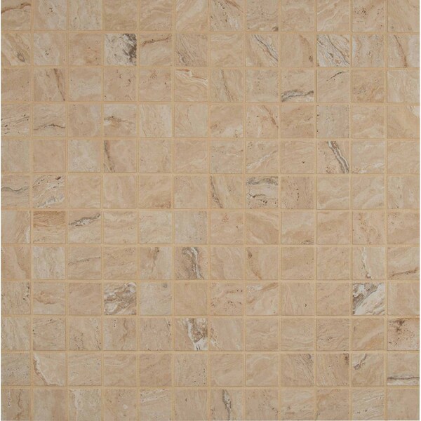 Msi Veneto Sand 12 In. X 12 In. Porcelain Mesh-Mounted Mosaic Tile, 8PK - ZOR-PT-0174