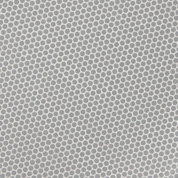 Msi Gray Penny Round 11.63 x 11.50 Glossy Porcelain Mesh-Mounted Mosaic Tile, 15PK - ZOR-MD-0578