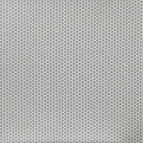 Msi Gray Penny Round 11.63 x 11.50 Glossy Porcelain Mesh-Mounted Mosaic Tile, 15PK - ZOR-MD-0578