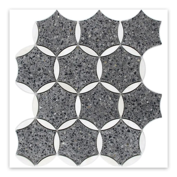 Apollo Tile Stellare 12x13 in. Honed Charcoal Gray, Round Wall and Floor Tile 5.46 sq ft/case, 5PK - APLVNZ8815FLA