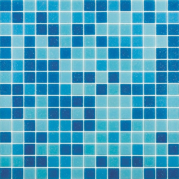 Apollo Tile Mingles 12 in. x 12 in. Glossy Pacific Blue Glass Mosaic Wall and Floor Tile 20 sq. ft./case, 20PK - MIX20BL586ATL