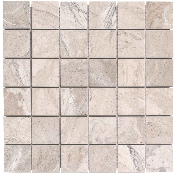 Apollo Tile Splendor 11.81 in. x 11.81 in. Matte Beige Porcelain Mosaic Wall and Floor Tile 5.81 sqft/case, 6PK - IMP88EANAMOS