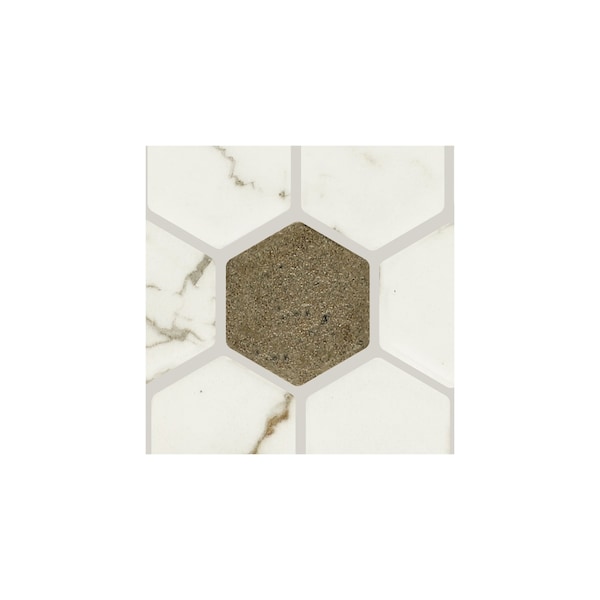 Daltile Uptown Glass 1in Hexagon Mosaic, 16.92 SQFT Per Carton, 18PK - UP291HEXMS1P