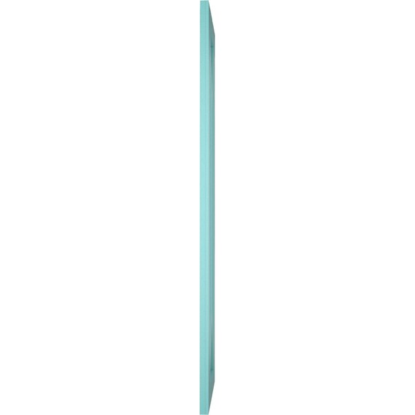Ekena Millwork True Fit PVC San Carlos Mission Style Fixed Mount Shutters, Pure Turquoise, 12W x 43H, PR - TFP001SC12X043PT