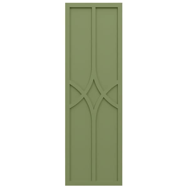 Ekena Millwork True Fit PVC Cedar Park Fixed Mount Shutters, Moss Green, 18W x 67H, PR - TFP001CP18X067MG