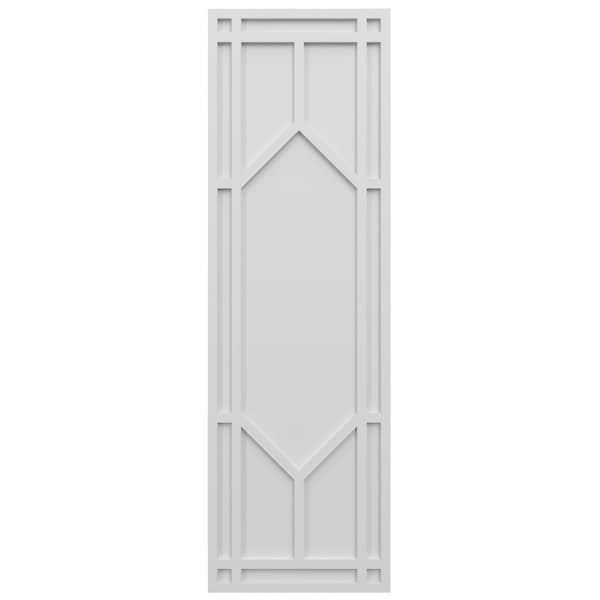 Ekena Millwork True Fit PVC Shaker Fixed Mount Shutters, White, 15W x 58H, PR - TFP001SK15X058WH