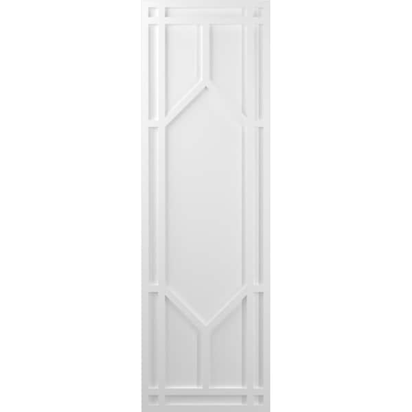 Ekena Millwork True Fit PVC Shaker Fixed Mount Shutters, White, 15W x 58H, PR - TFP001SK15X058WH