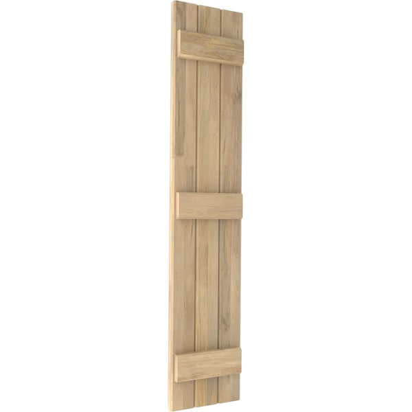 Ekena Millwork Americraft 3-Board (3 Batten) Exterior Real Wood Joined Board-n-Batten Shutters, ARW401BB311X47UNH, PR - ARW401BB311X47UNH