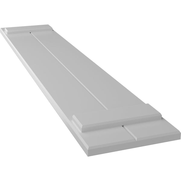 Ekena Millwork True Fit PVC Two Board Joined Board-n-Batten Shutters, Primed, 10 3/4"W x 35"H - TFP101BBF11X035PR