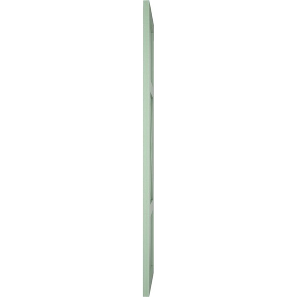 Ekena Millwork True Fit PVC Center X-Board Farmhouse Fixed Mount Shutters, Track Green , 12W x 30H, PR - TFP107FH12X030TG