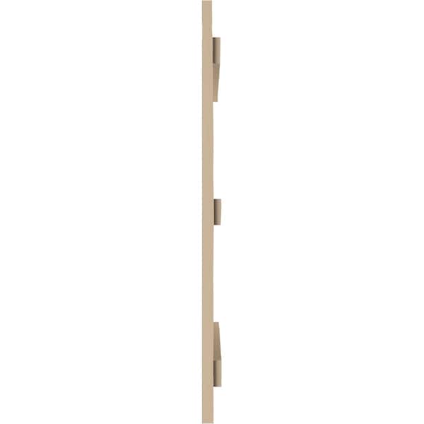 Ekena Millwork Rustic Four Board Joined Board-n-Batten Knotty Pine Faux Wood Shutters, 22W x 62H, PR - SHUBJS22X62KPPR