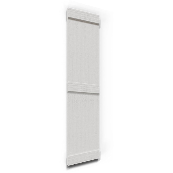 Ekena Millwork Timberthane Rustic 4 Board Joined Board-n-Batten Faux Wood Shutters w/End Batten, 21 1/2W x 77H, PR - FBJ06B21X077RUF