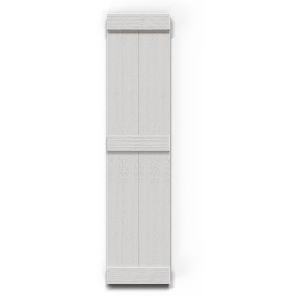 Ekena Millwork Timberthane Rustic 4 Board Joined Board-n-Batten Faux Wood Shutters w/End Batten, 21 1/2W x 77H, PR - FBJ06B21X077RUF