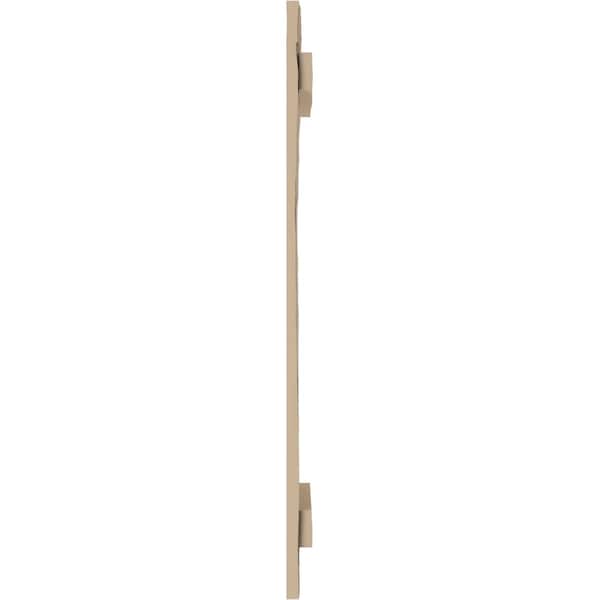 Ekena Millwork Rustic Two Board Joined Board-n-Batten Hand Hewn Faux Wood Shutters, 11W x 24H, PR - SHUBJS11X24HHPR