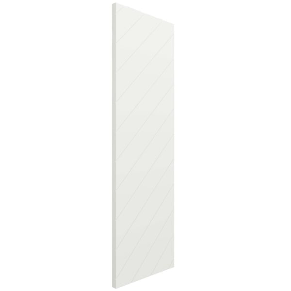 Ekena Millwork 18W x 45H True Fit PVC Diagonal Slat Modern Style Fixed Mount Shutters, Unfinished, PR - TFP001DG18X045UN