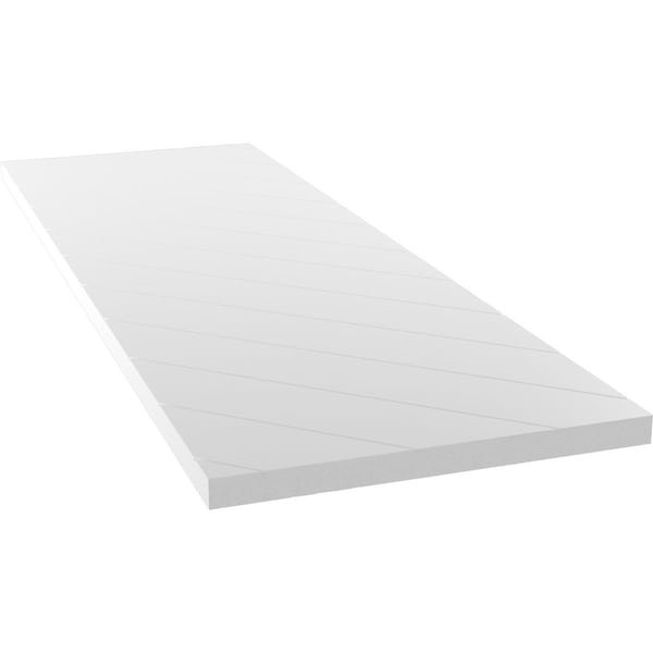 Ekena Millwork 18W x 45H True Fit PVC Diagonal Slat Modern Style Fixed Mount Shutters, Unfinished, PR - TFP001DG18X045UN