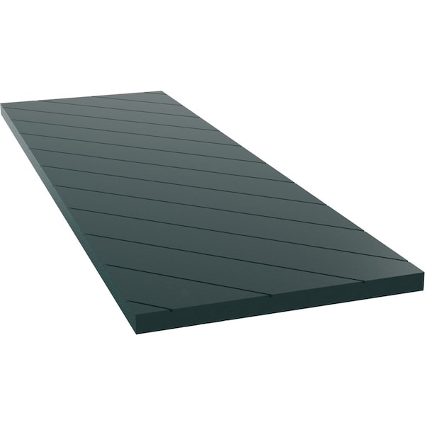 Ekena Millwork 12W x 39H True Fit PVC Diagonal Slat Modern Style Fixed Mount Shutters, Thermal Green, PR - TFP001DG12X039FG