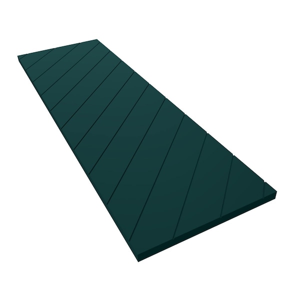 Ekena Millwork 12W x 39H True Fit PVC Diagonal Slat Modern Style Fixed Mount Shutters, Thermal Green, PR - TFP001DG12X039FG