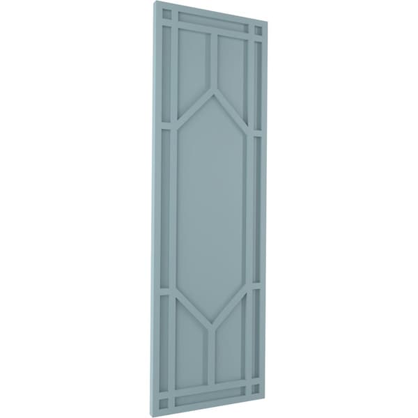 Ekena Millwork True Fit PVC Shaker Fixed Mount Shutters, Peaceful Blue, 15W x 40H, PR - TFP001SK15X040SB