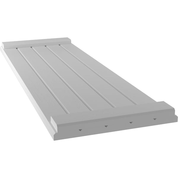 Ekena Millwork Americraft 5-Board Exterior Wood Joined Board-n-Batten Shutters w/ End Batten, ARW103BB518X83PRH - ARW103BB518X83PRH
