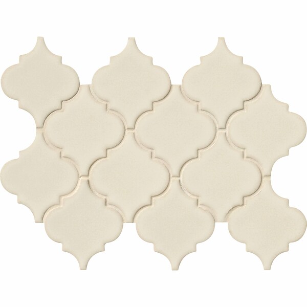 Msi Antique White Arabesque 10-1/2 In. X 15-1/2 In. X 8 Mm Glazed Ceramic Mosaic Wall Tile, 10PK - ZOR-MD-0428