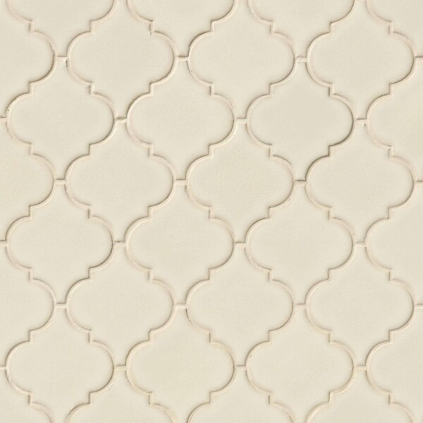 Msi Antique White Arabesque 10-1/2 In. X 15-1/2 In. X 8 Mm Glazed Ceramic Mosaic Wall Tile, 10PK - ZOR-MD-0428