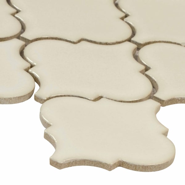 Msi Antique White Arabesque 10-1/2 In. X 15-1/2 In. X 8 Mm Glazed Ceramic Mosaic Wall Tile, 10PK - ZOR-MD-0428