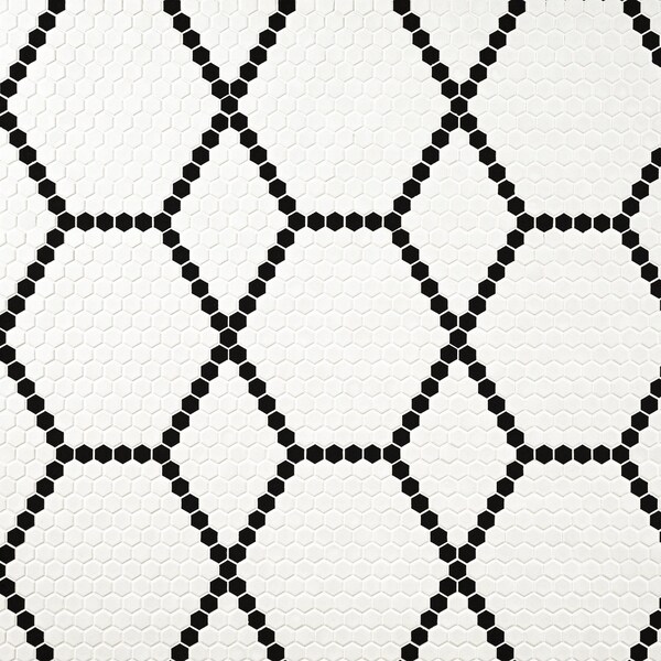 Msi White And Black Hive Pattern 11.73 x 11.85 Matte Porcelain Floor And Wall tile, 15PK - ZOR-MD-0581