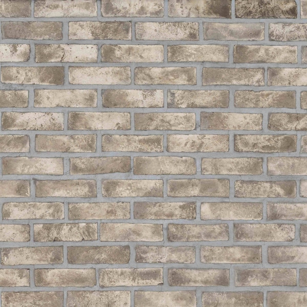 Msi Doverton Gray 105 in X 28 in Clay Brick Mosaic Tile, 5PK - ZOR-MD-0540
