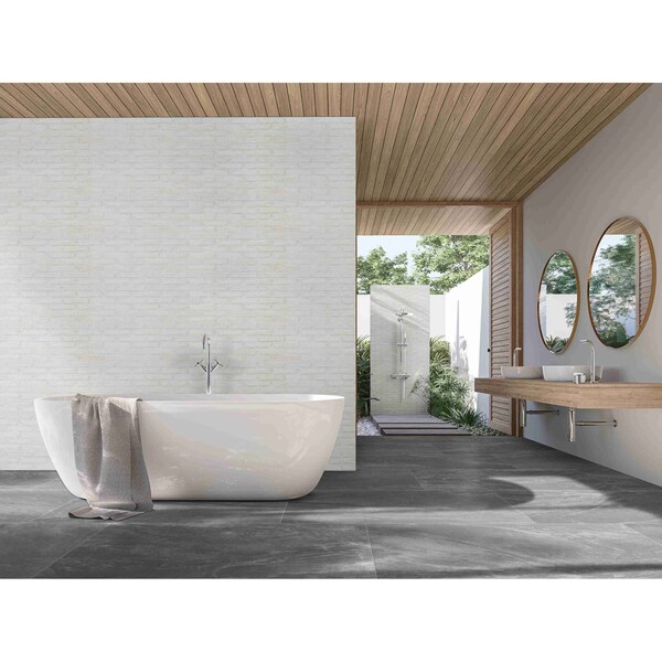 Msi Alpine White 2.64 In. X 7.89 in. Textured Clay Brick Floor And Wall Tile, 50PK - ZOR-MD-0562