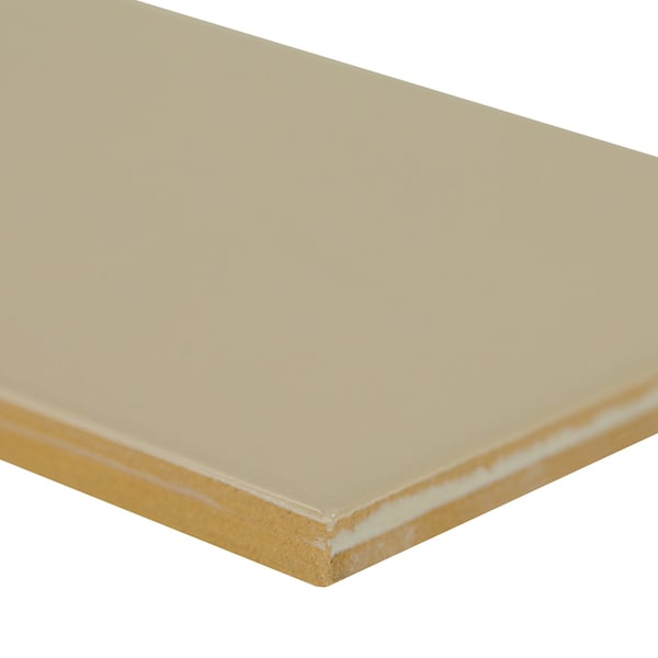 Msi Basix Fawn 4 in. x 16 in. Glossy Ceramic Subway Wall Tile, 25PK - ZOR-PT-0708