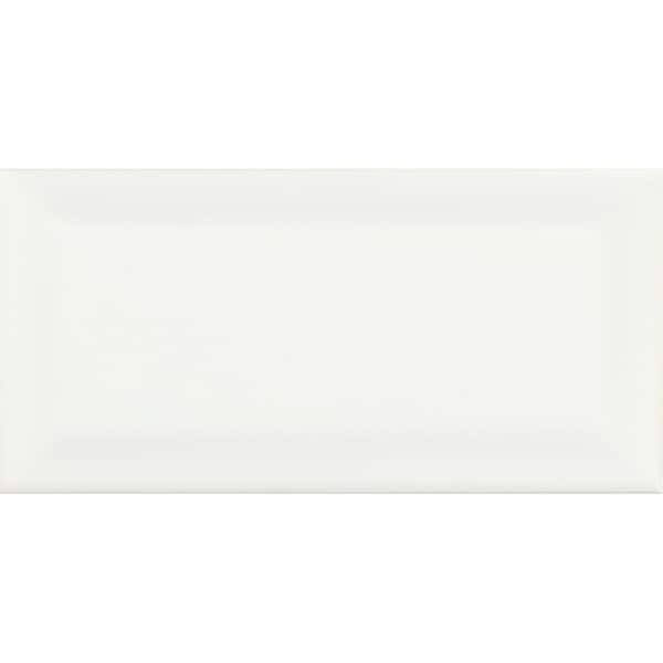 Msi White Glossy Beveled 3 In. X 6 In. Glazed Ceramic Wall Tile, 88PK - ZOR-PT-0500