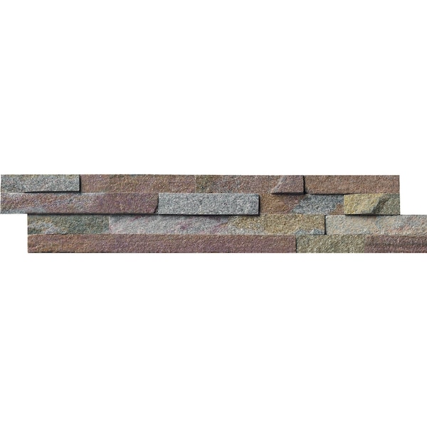 Msi Amber Falls Splitface Ledger Panel 6 In. X 24 In. Natural Quartzite Wall Tile, 6PK - ZOR-PNL-0047