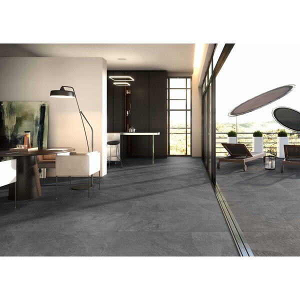 Msi Legions Midnight Montage Black 24 X 48 Matte Porcelain Floor And Wall Tile, 2PK - ZOR-PT-0202