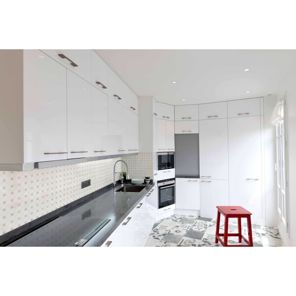Msi Bianco Dolomite Crema Dotty 12.4 In. X 12.4 In. X 10 Mm Polished Marble Mosaic Tile, 10PK - ZOR-MD-0249