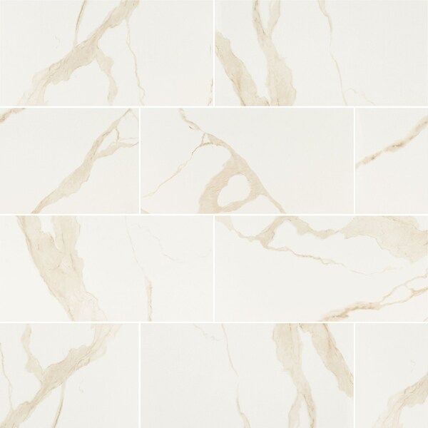 Msi Eden Calcatta 24 In. X 48 In. Polished Porcelain Floor & Wall Tile, 2PK - ZOR-PT-0620