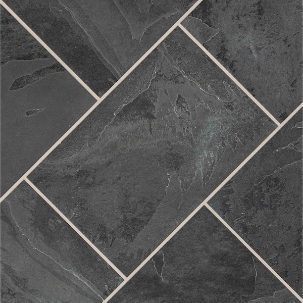 Msi Montauk Black 16 in.  X 24 in.  Gauged Slate Floor And Wall Tile, 5PK - ZOR-NS-0084