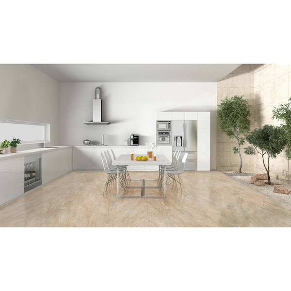 Msi Aria Oro 12 In. X 24 In. Polished Porcelain Floor And Wall Tile, 8PK - ZOR-PT-0244