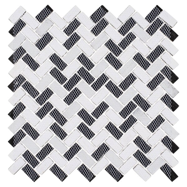 Andova Tiles SAMPLE-Velmo 1 in. x 1.25 in. Glass Mosaic Wall Tile - SAM-ANDVEL1016