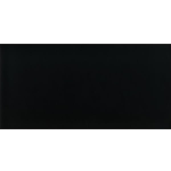 Apollo Tile Black 3 in x 6 in Glass Matte Wall Subway 5 sqft/case, 40PK - APLA88091M 3X6A