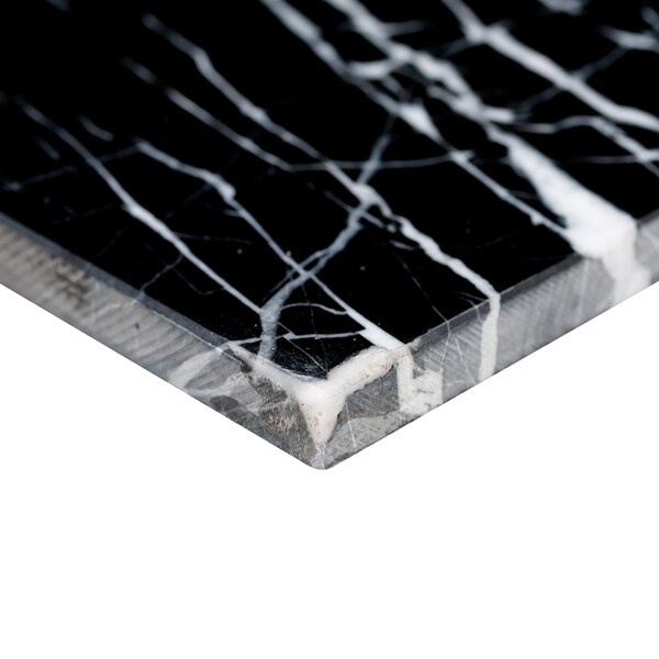 Msi Nero Marquina 12 In. X 12 In. Polished Marble Floor And Wall Tile, 5PK - ZOR-NS-0068