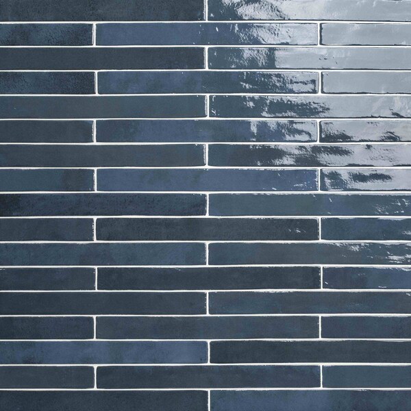 Msi Flamenco Hale Navy Brick  2'' X 18'' Glossy Porcelain Floor And Wall Tile, 32PK - ZOR-PT-0770