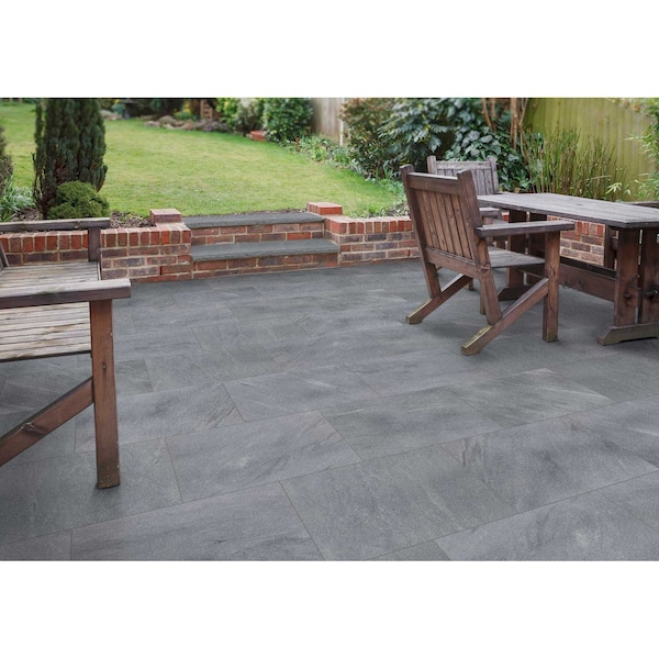 Msi Cosmic Black 16 in.  X 24 in.  Sandblasted Marble Paver Tile - ZOR-LSC-0101